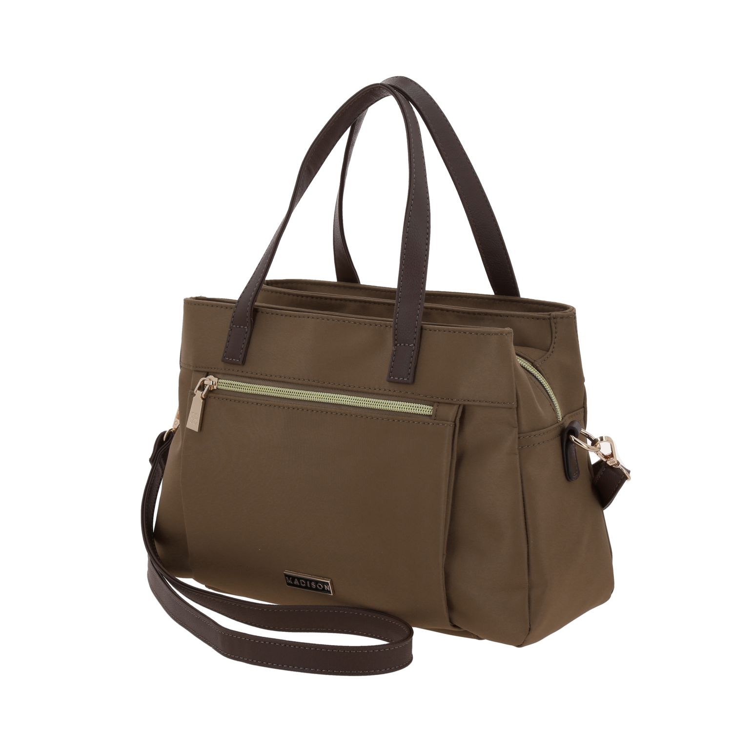 Bolsa de Mano para Dama Madison by Chenson Café con Triple Compartimento 2