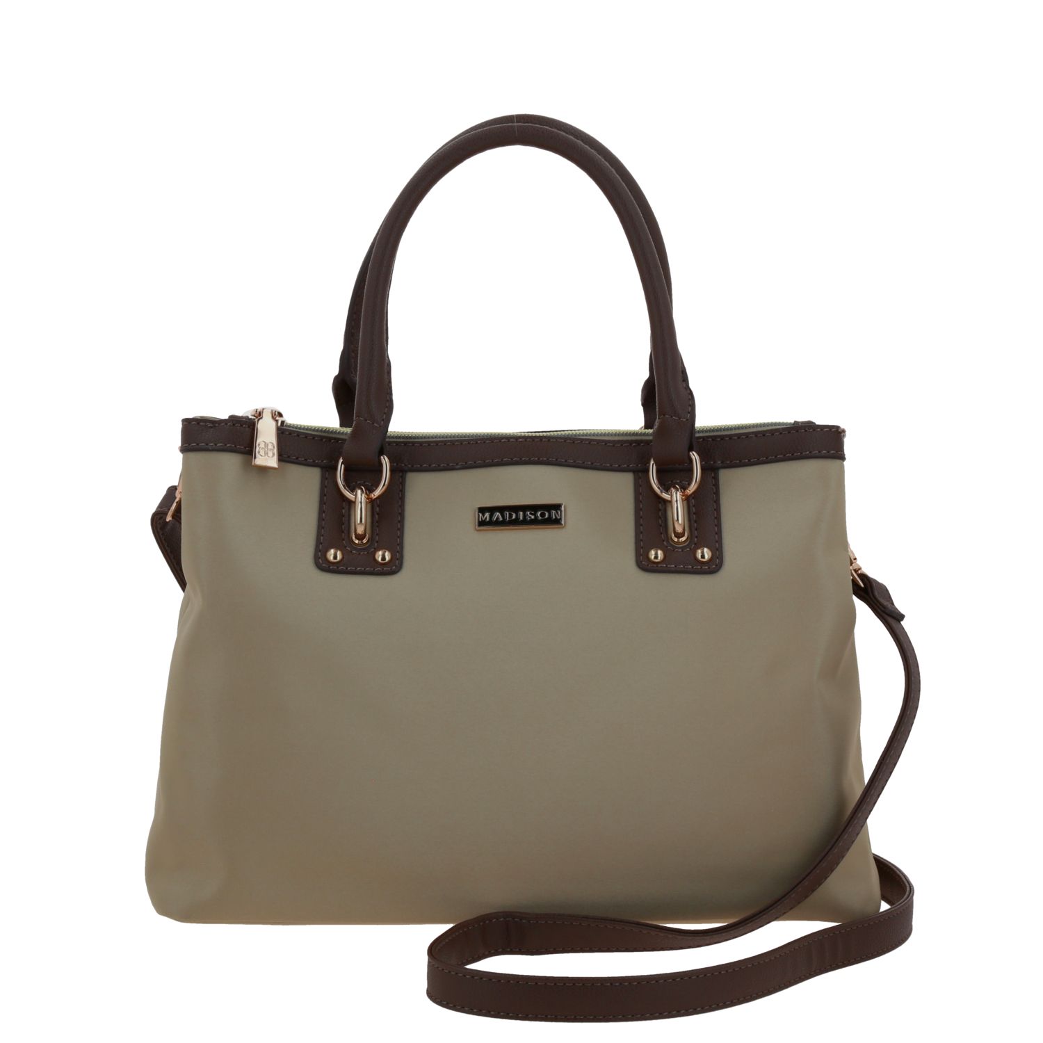Bolsa de Mano para Dama Madison by Chenson Camel con Compartimentos Prácticos