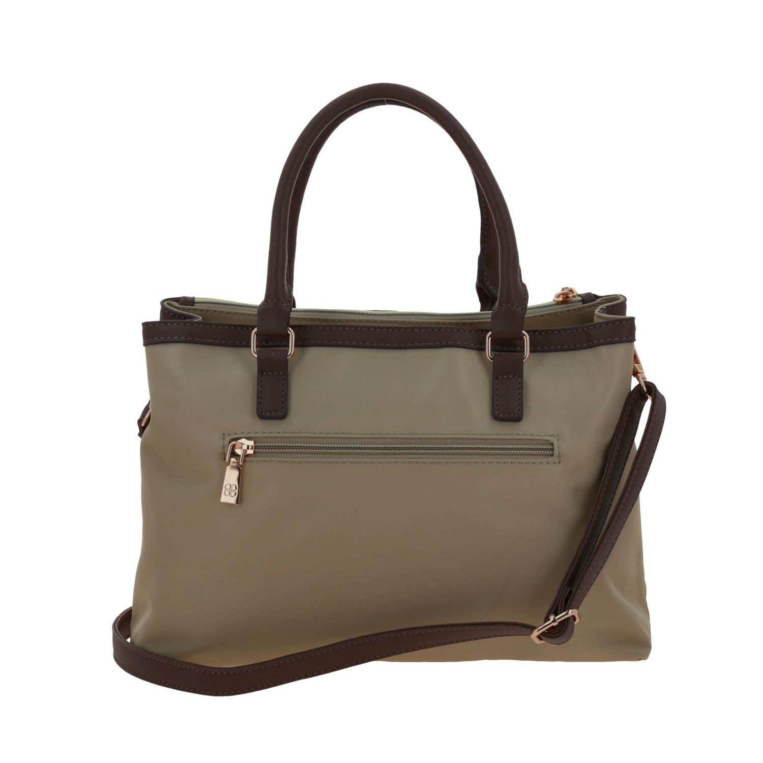 Bolsa de Mano para Dama Madison by Chenson Camel con Compartimentos Prácticos 4