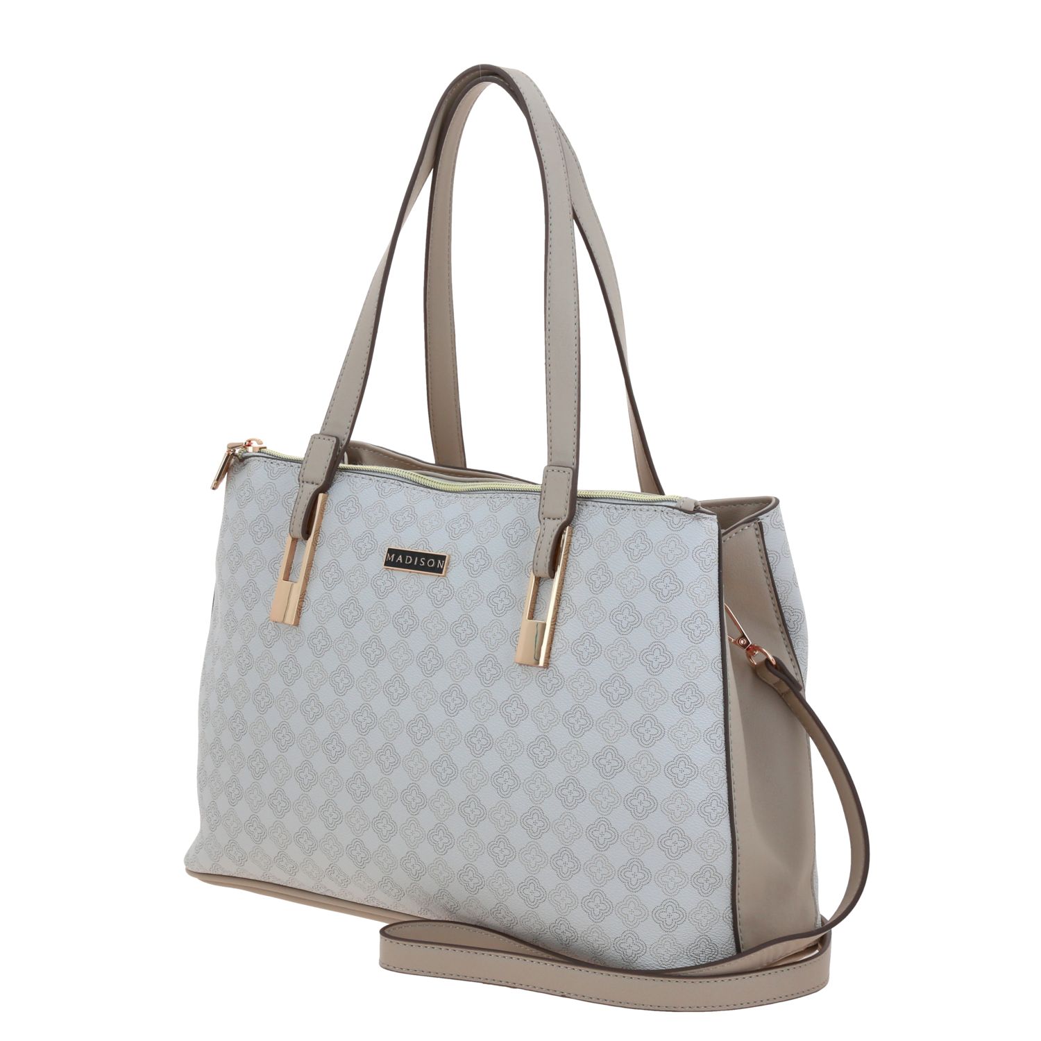 Bolsa de mano para dama Madison by Chenson color beige con asa ajustable 2