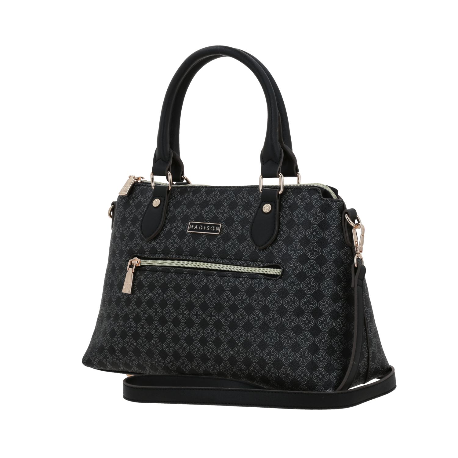 Bolsa de Mano para Dama Madison by Chenson Negra con Diseño Funcional 2