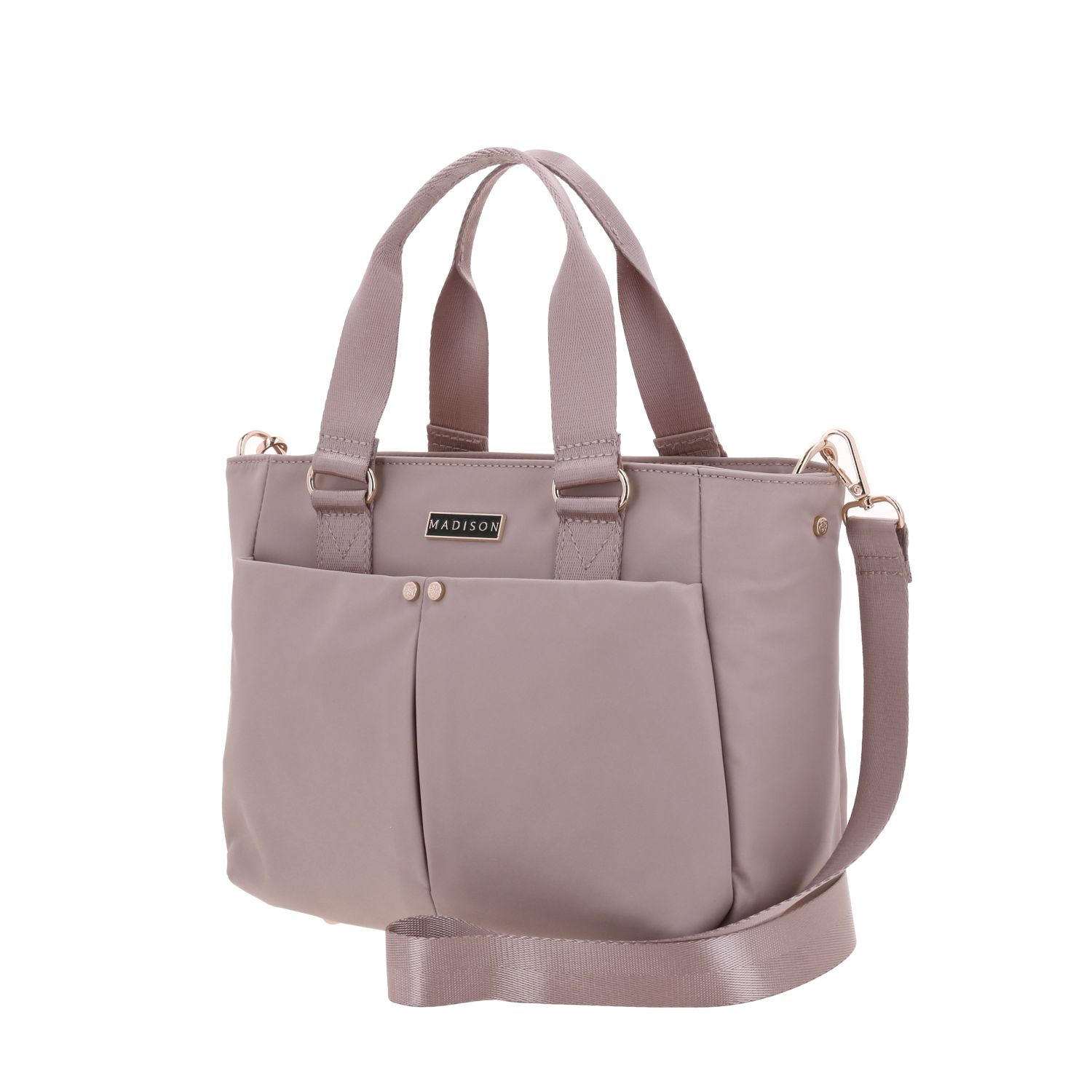 Bolsa de mano para dama Madison by Chenson rosa con cierre y compartimentos 2