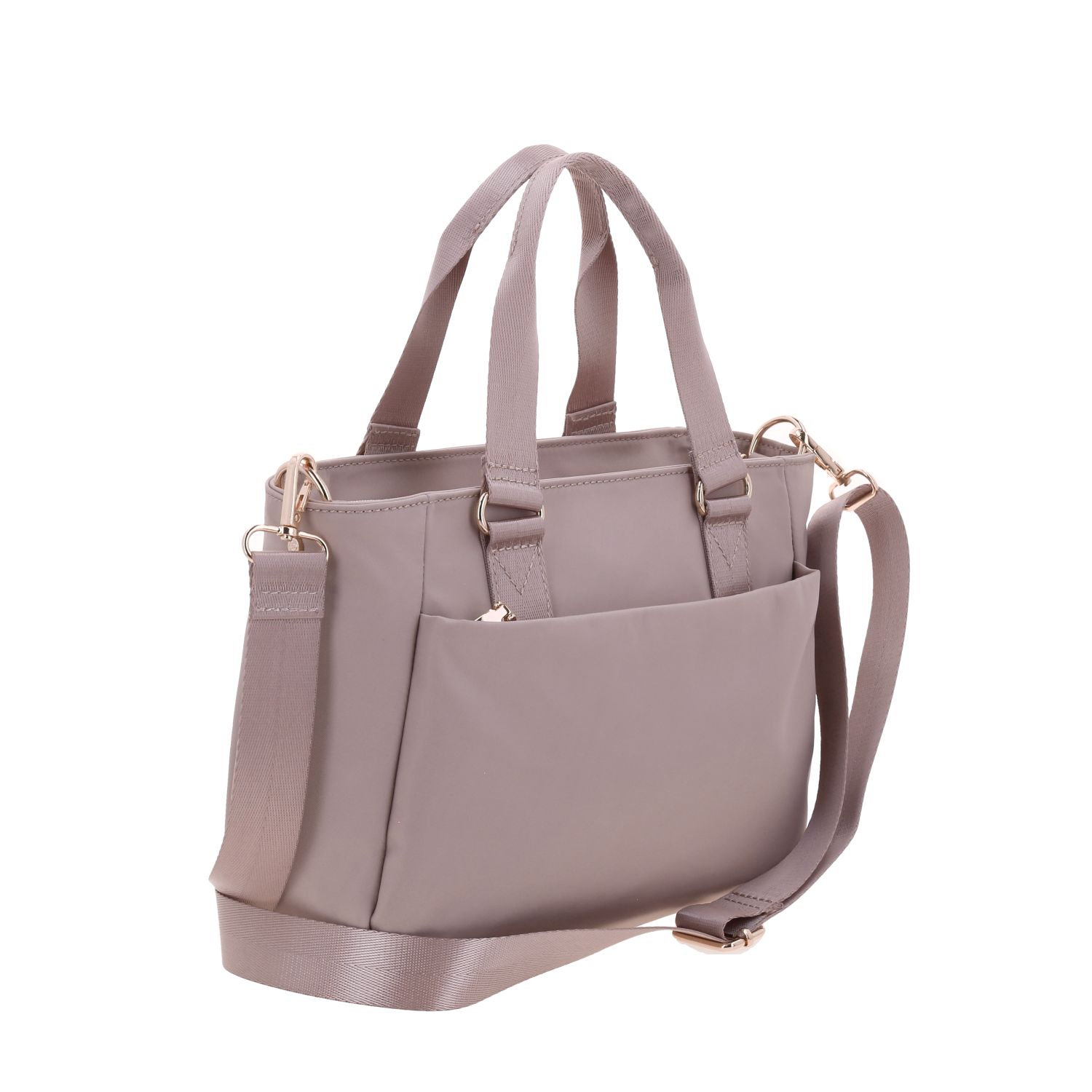 Bolsa de mano para dama Madison by Chenson rosa con cierre y compartimentos 3