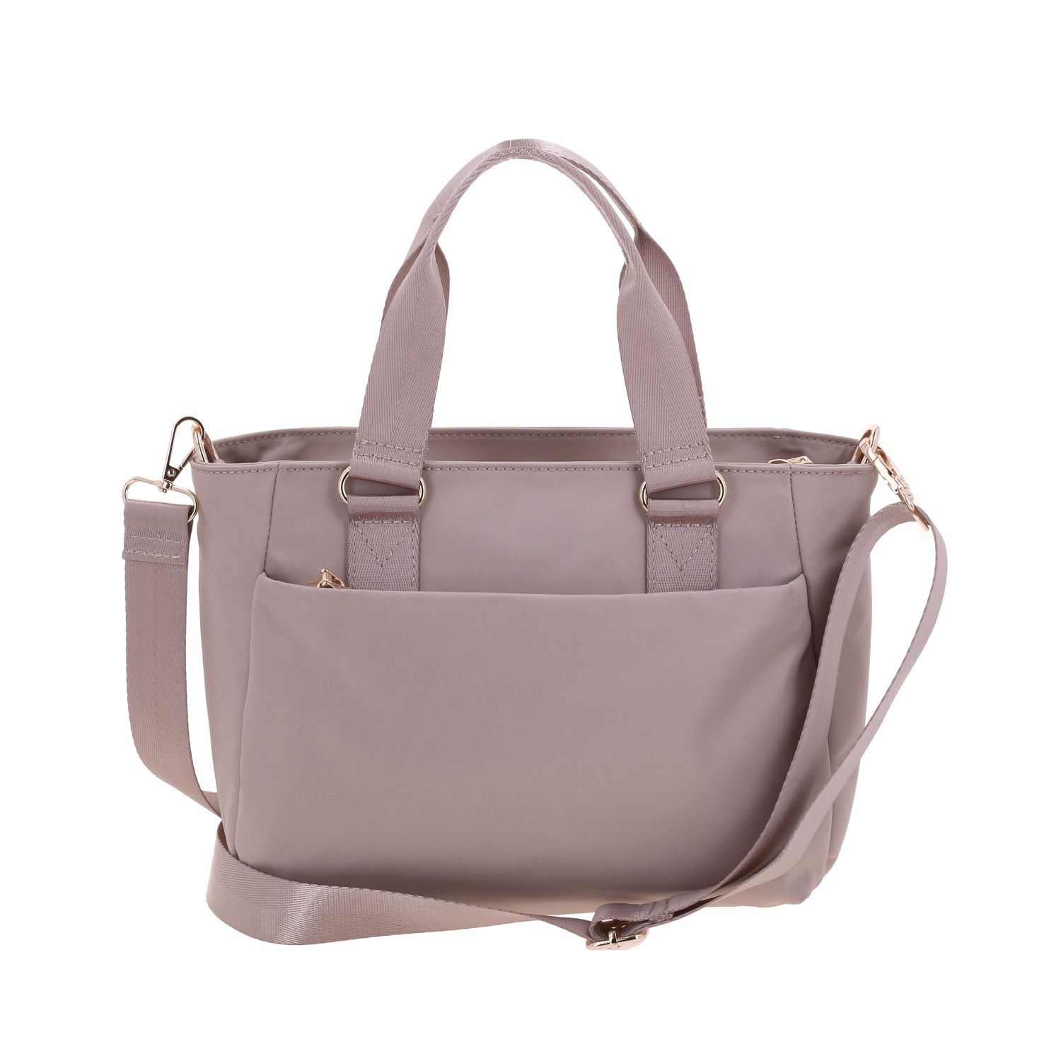 Bolsa de mano para dama Madison by Chenson rosa con cierre y compartimentos 4