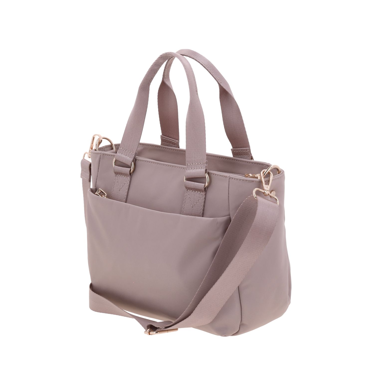 Bolsa de mano para dama Madison by Chenson rosa con cierre y compartimentos 5