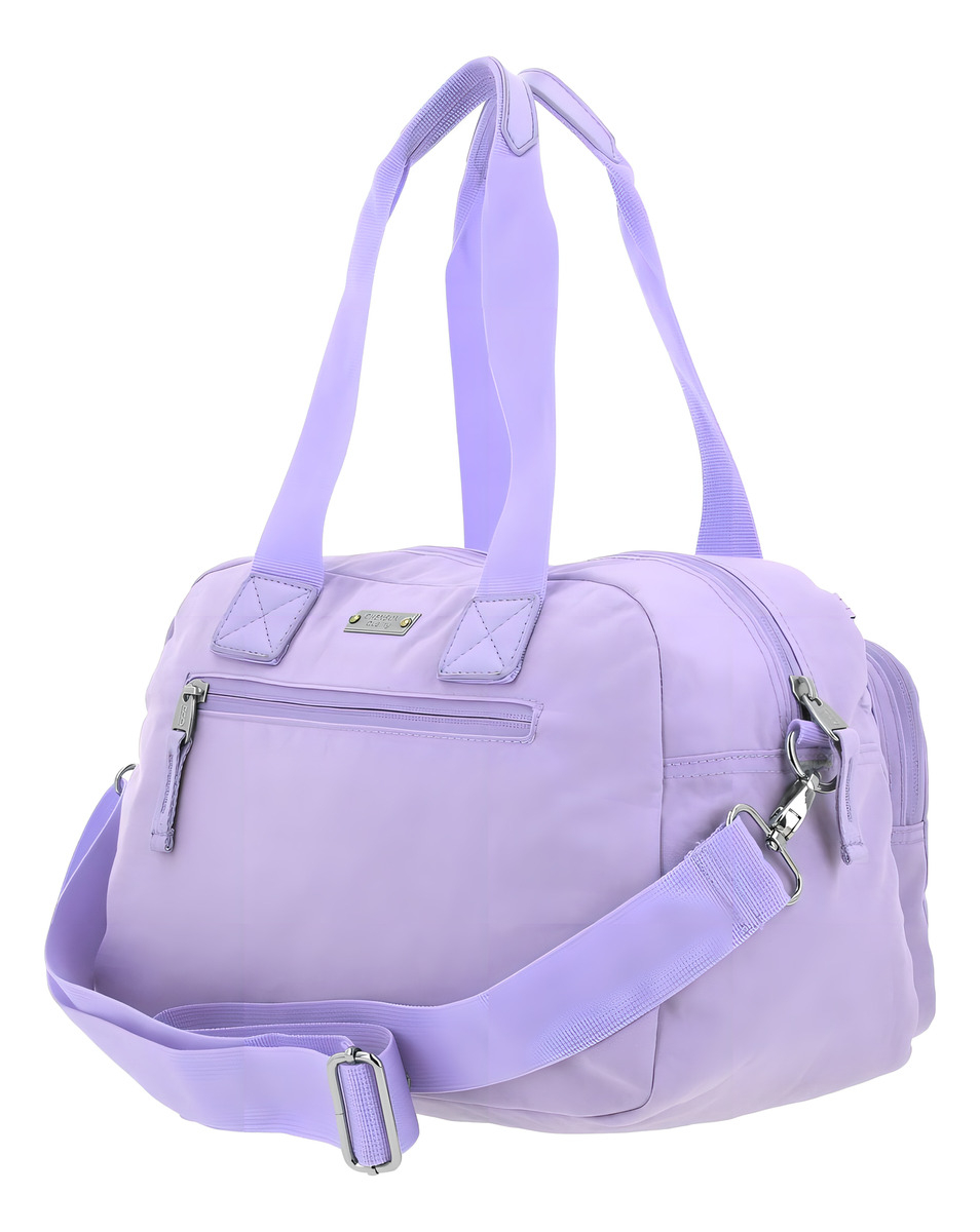 Bolsa De Mano Zilp Chenson 1818 Ajustable Lila Impermeable Acabado De Los Herrajes Níquel Diseño De La Tela Liso 3