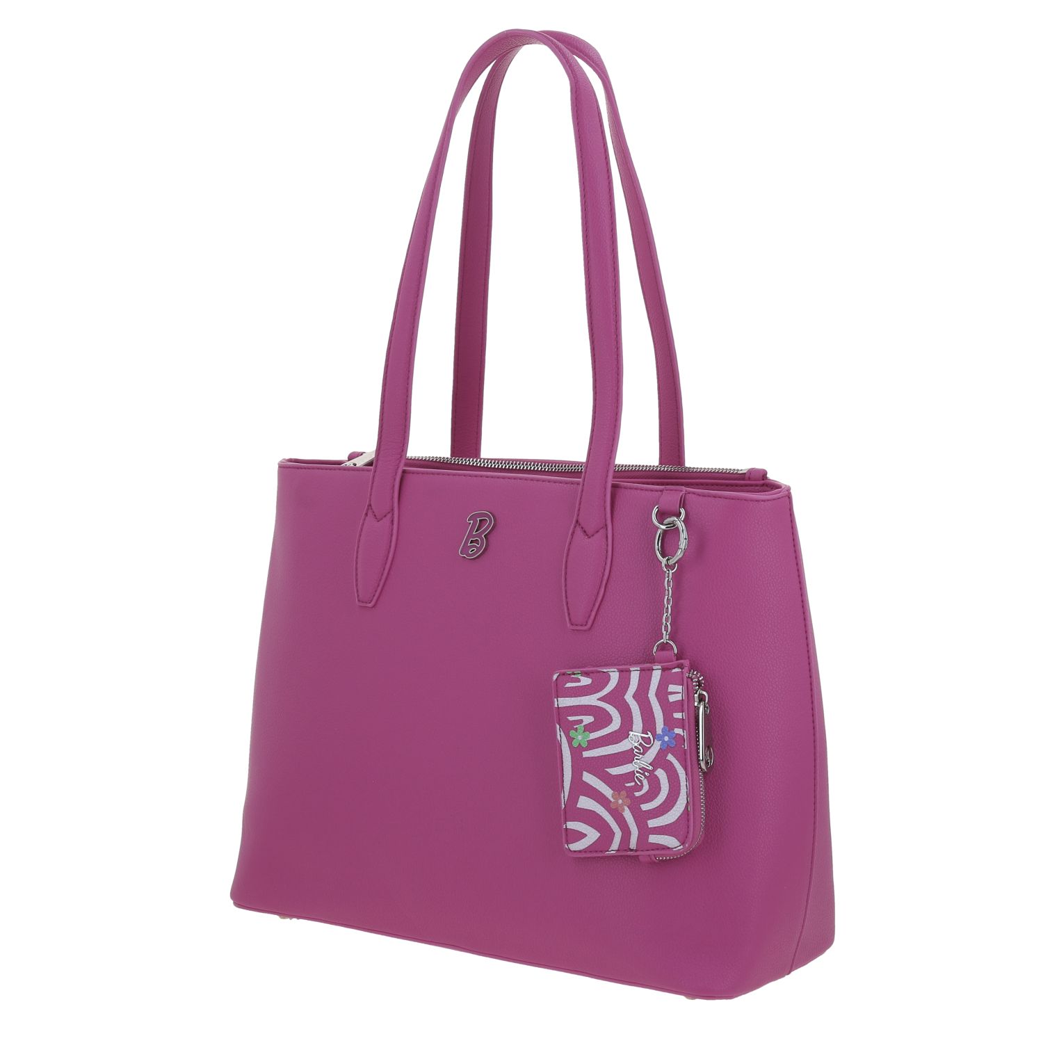 Bolsa grande para dama Barbie by Chenson en color rosa con doble compartimento 2