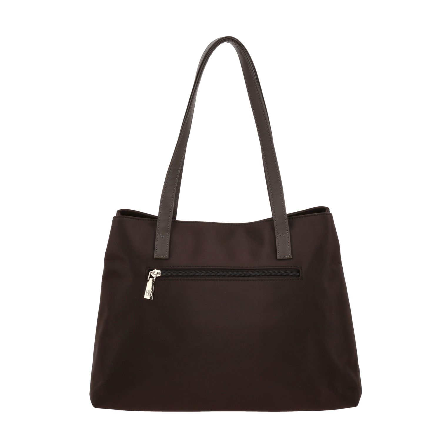 Bolsa grande para dama Madison by Chenson café satinado con doble compartimento 4