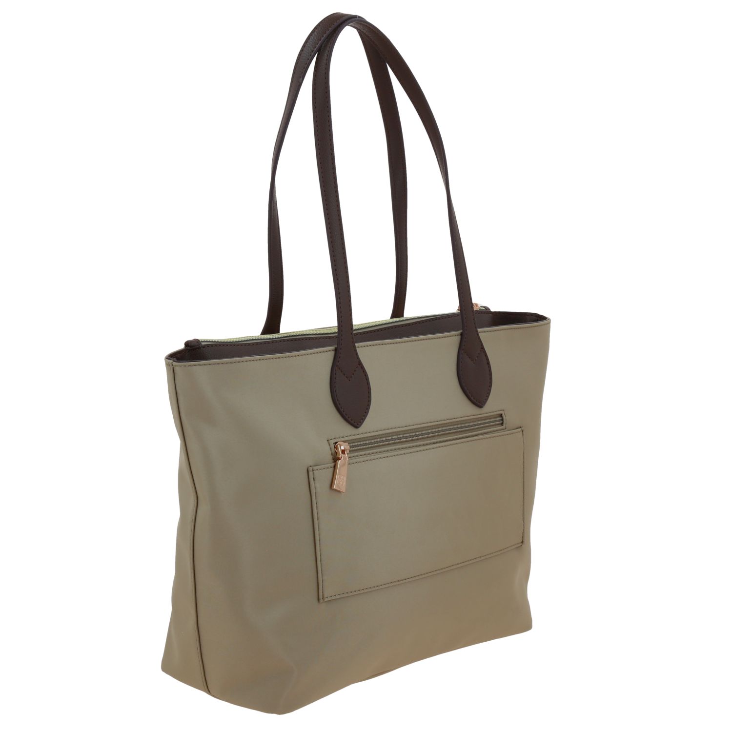 Bolsa grande para dama Madison by Chenson color camel con bolsillo trasero 3