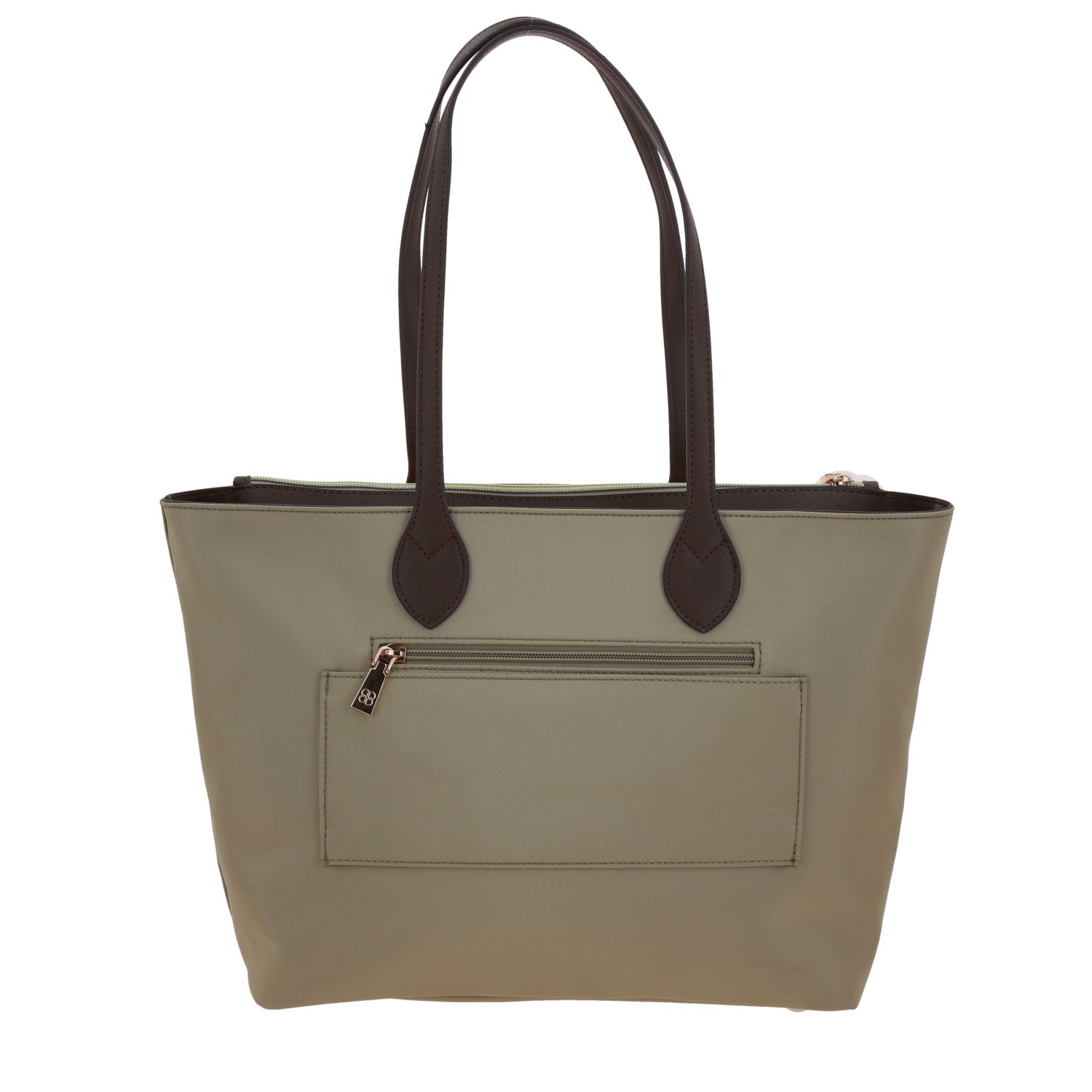 Bolsa grande para dama Madison by Chenson color camel con bolsillo trasero 4