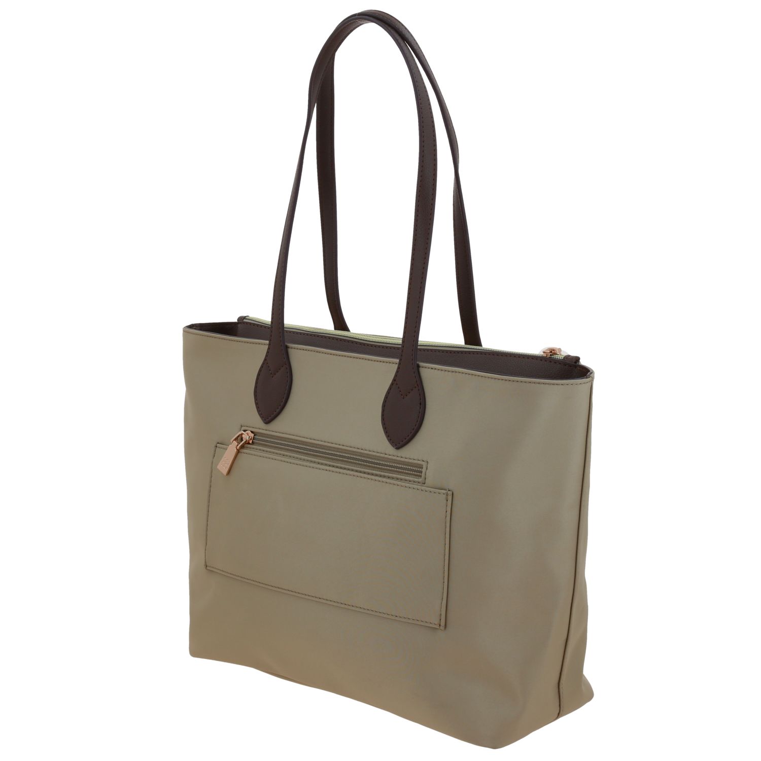 Bolsa grande para dama Madison by Chenson color camel con bolsillo trasero 5