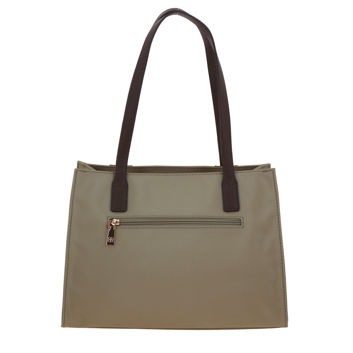 Bolsa grande para dama Madison by Chenson color camel con compartimentos útiles 4