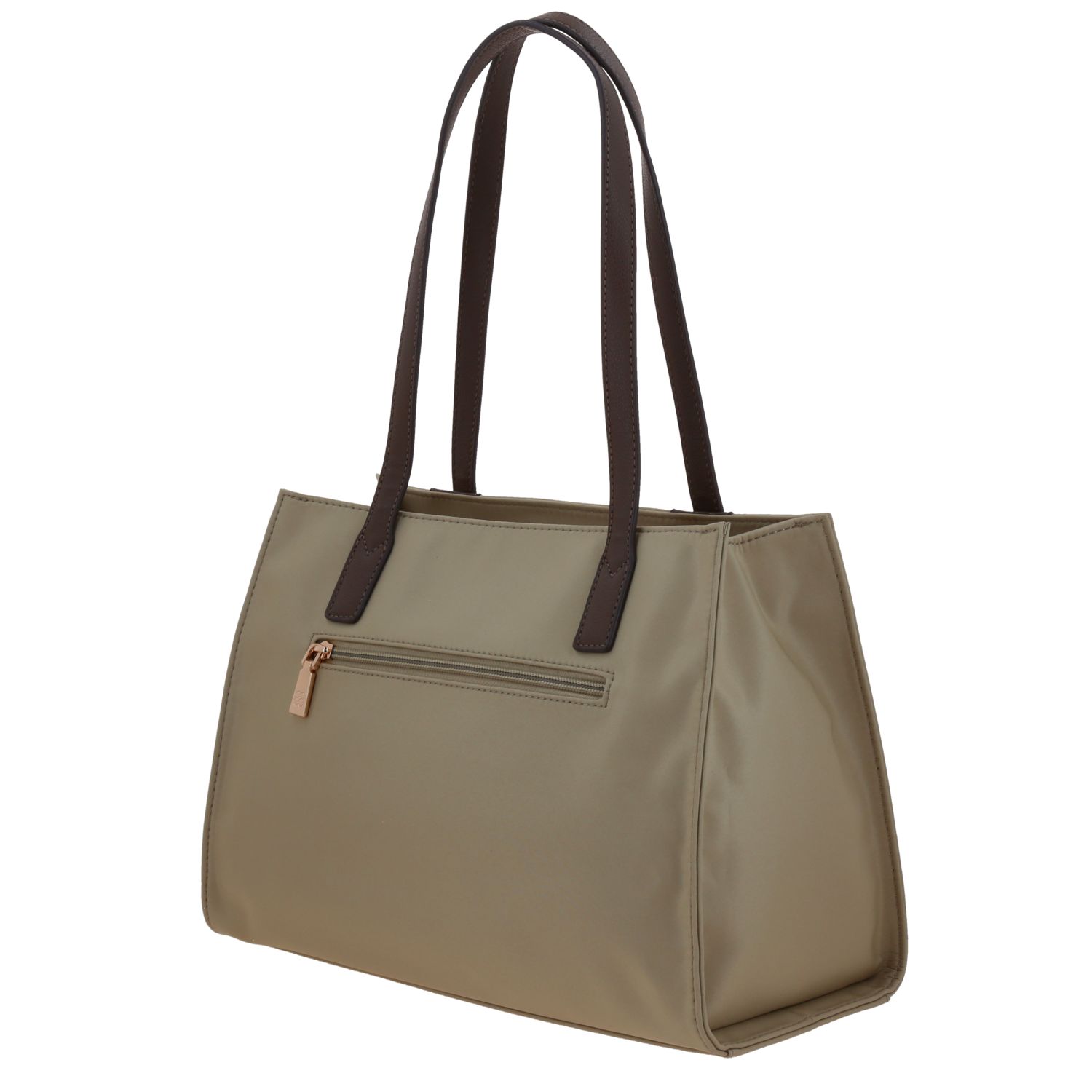 Bolsa grande para dama Madison by Chenson color camel con compartimentos útiles 5