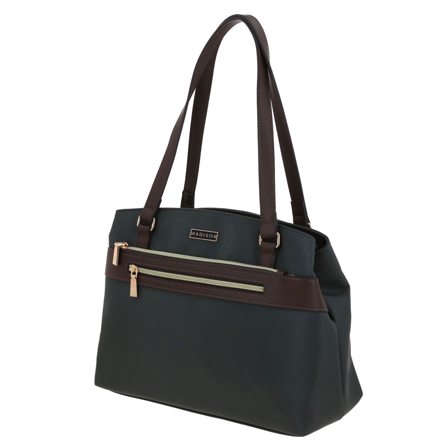 Bolsa grande para dama Madison by Chenson gris con bolsillo frontal 2