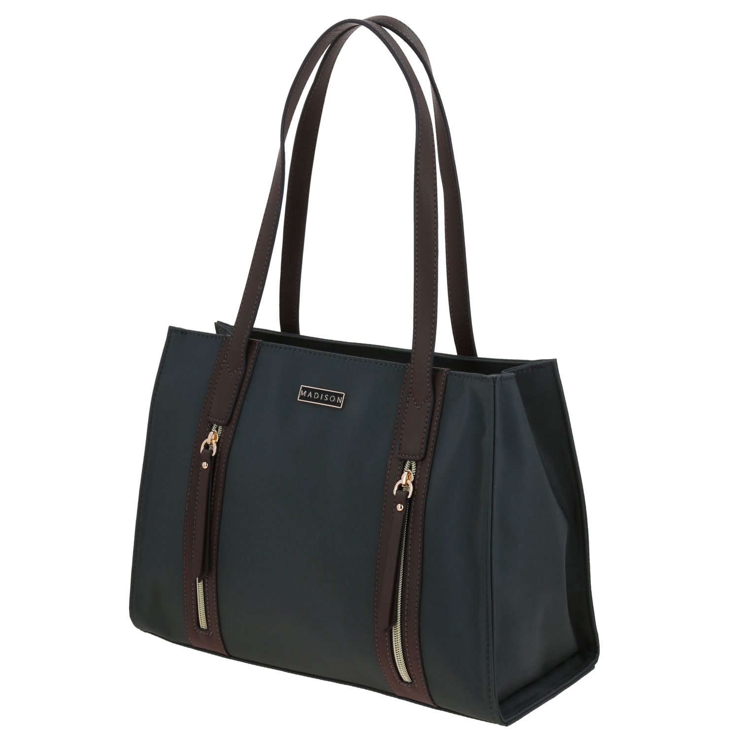 Bolsa grande para dama Madison by Chenson gris con doble bolsillo frontal 2