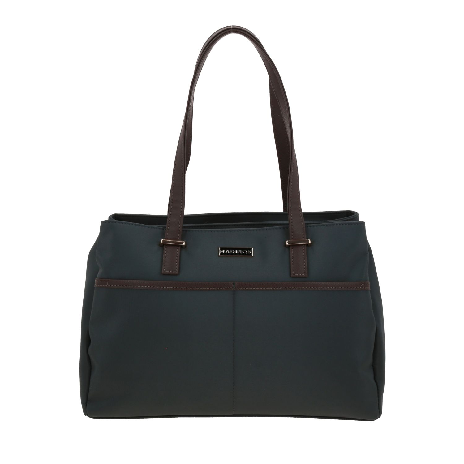 Bolsa grande para dama Madison by Chenson gris con múltiples compartimentos