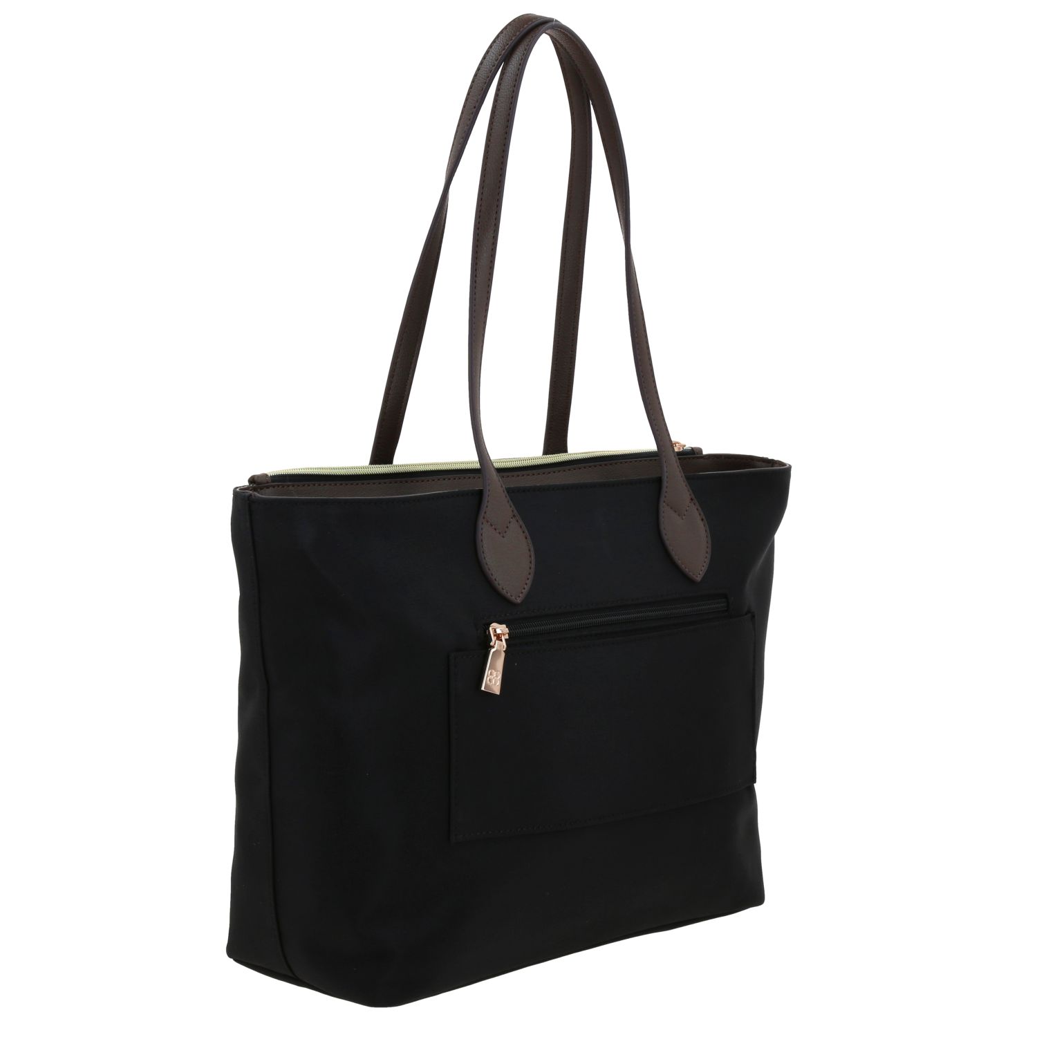 Bolsa grande para dama Madison by Chenson negra con bolsillo trasero 3
