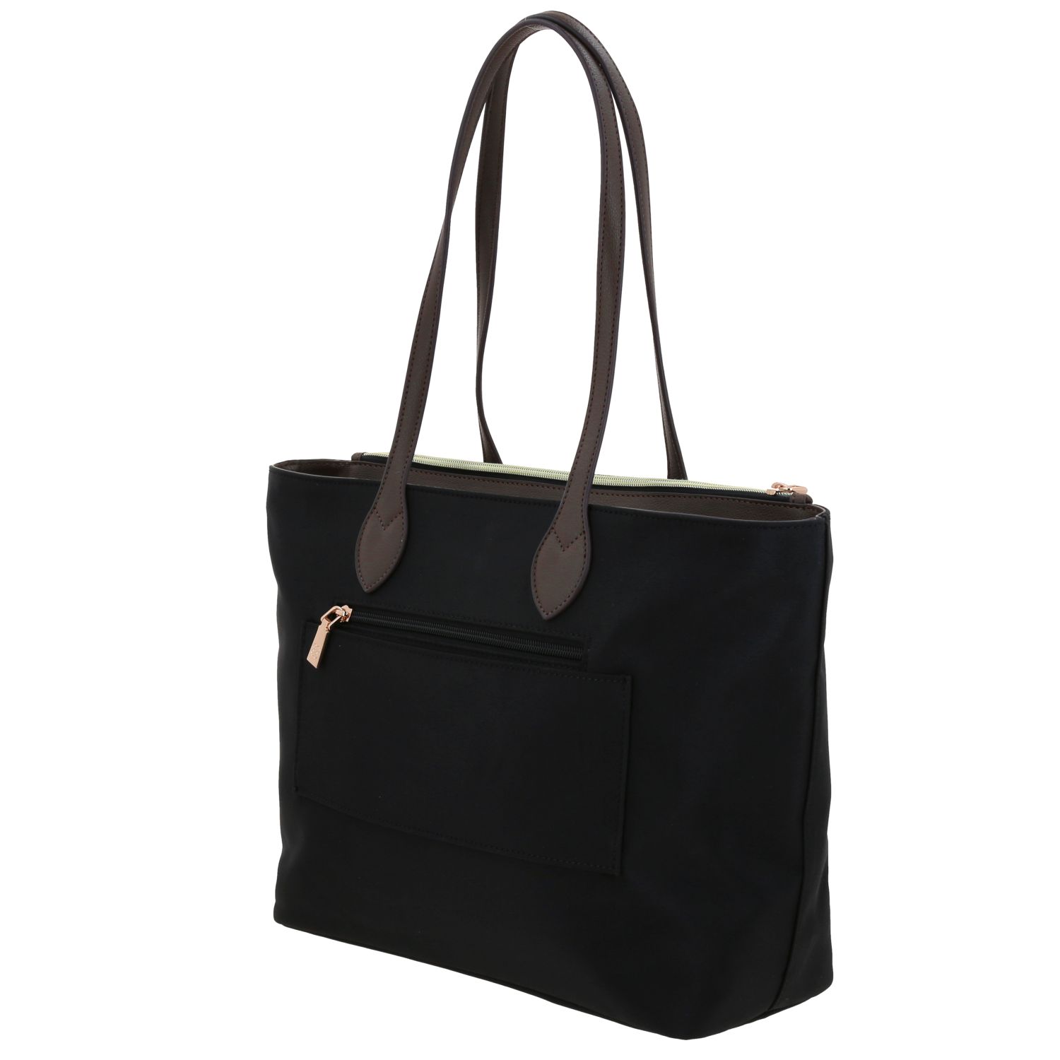 Bolsa grande para dama Madison by Chenson negra con bolsillo trasero 5