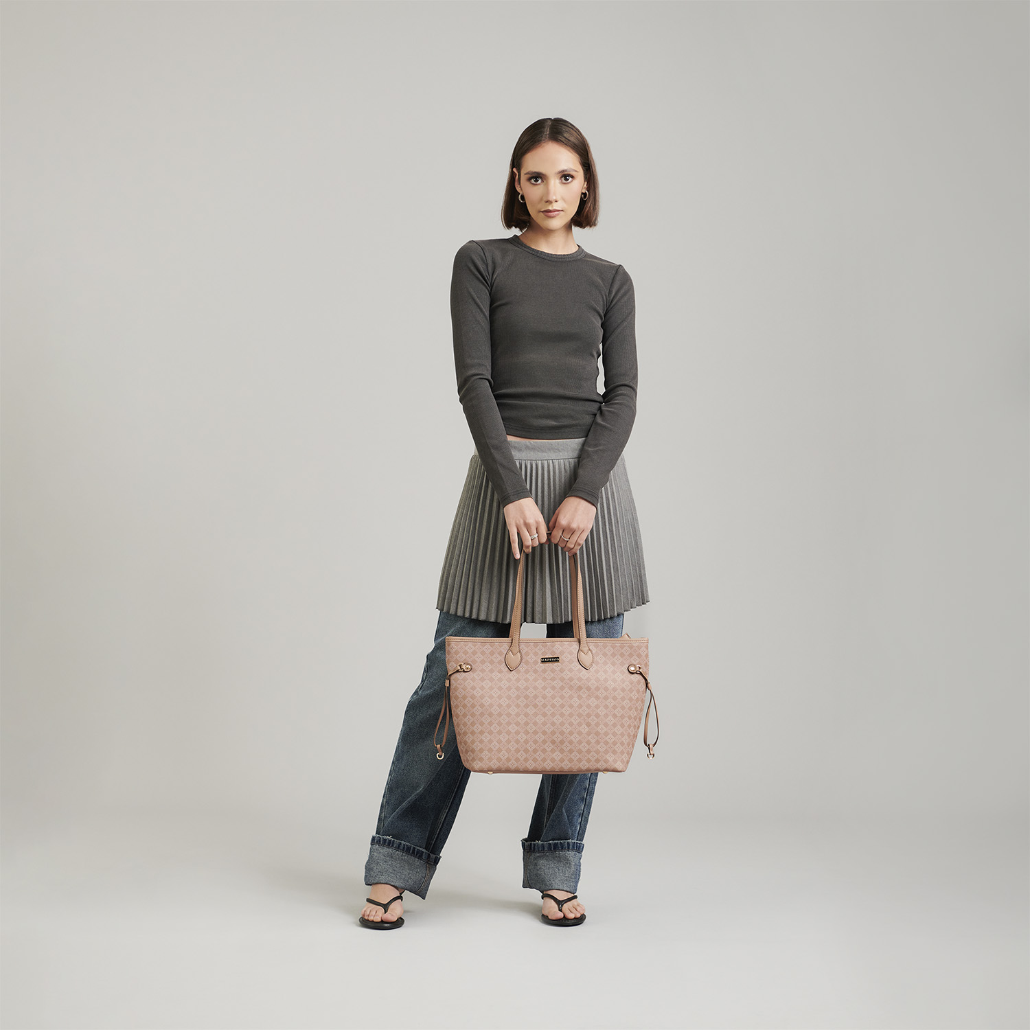 Bolsa grande para dama Madison by Chenson rosa con compartimentos prácticos - vista 2