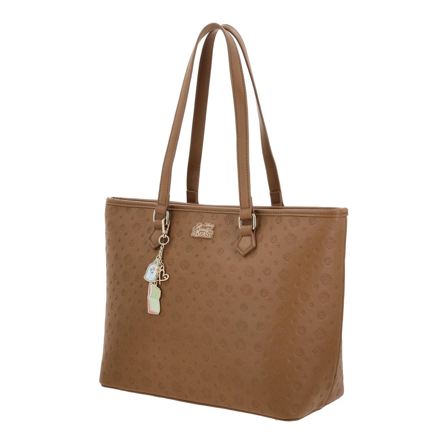 Bolsa grande para dama Princesas by Chenson café con cierre ideal para uso escolar 2