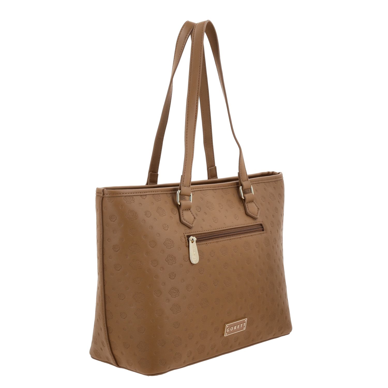 Bolsa grande para dama Princesas by Chenson café con cierre ideal para uso escolar 3