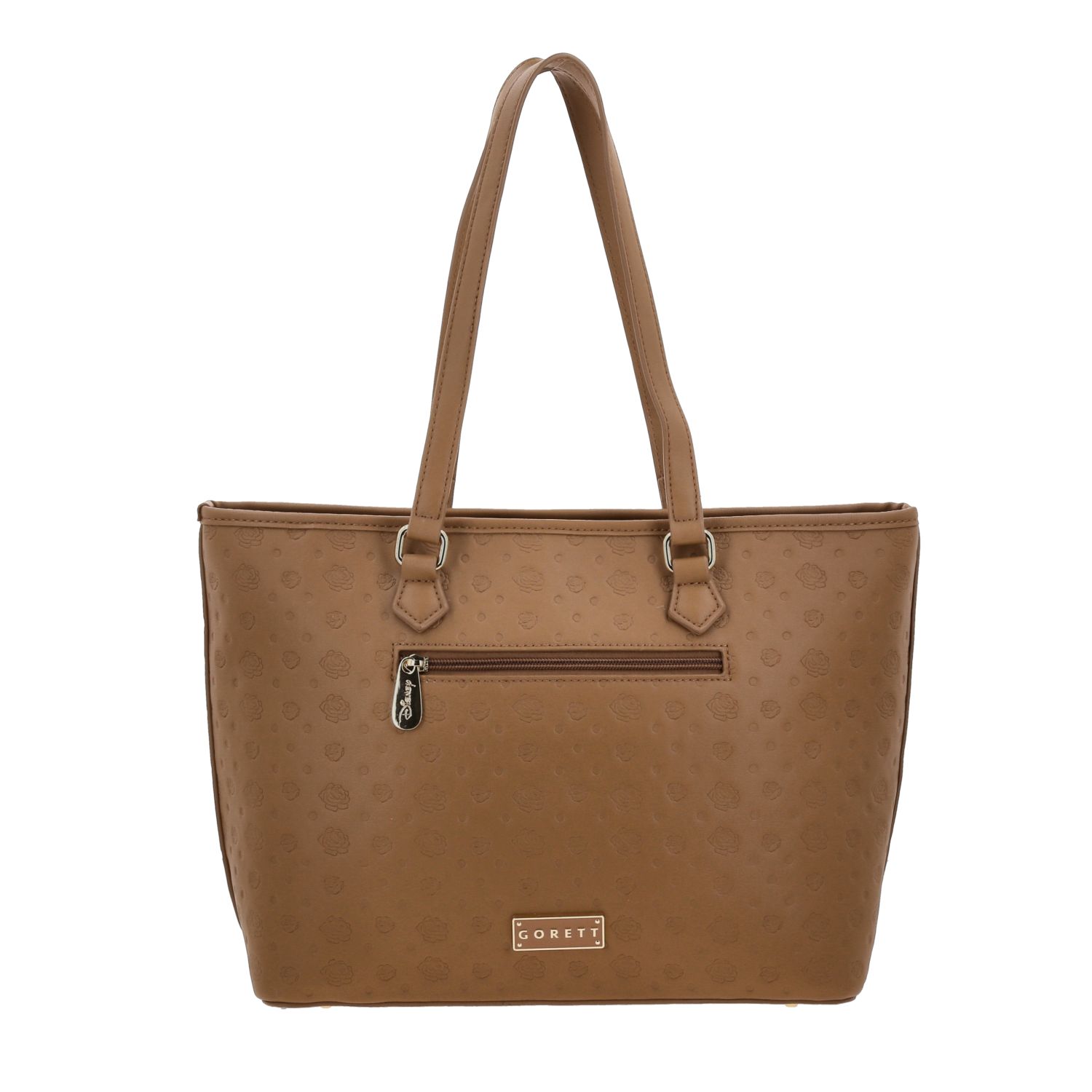 Bolsa grande para dama Princesas by Chenson café con cierre ideal para uso escolar 4