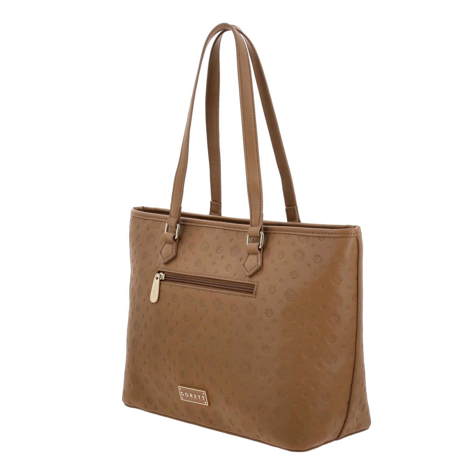 Bolsa grande para dama Princesas by Chenson café con cierre ideal para uso escolar 5