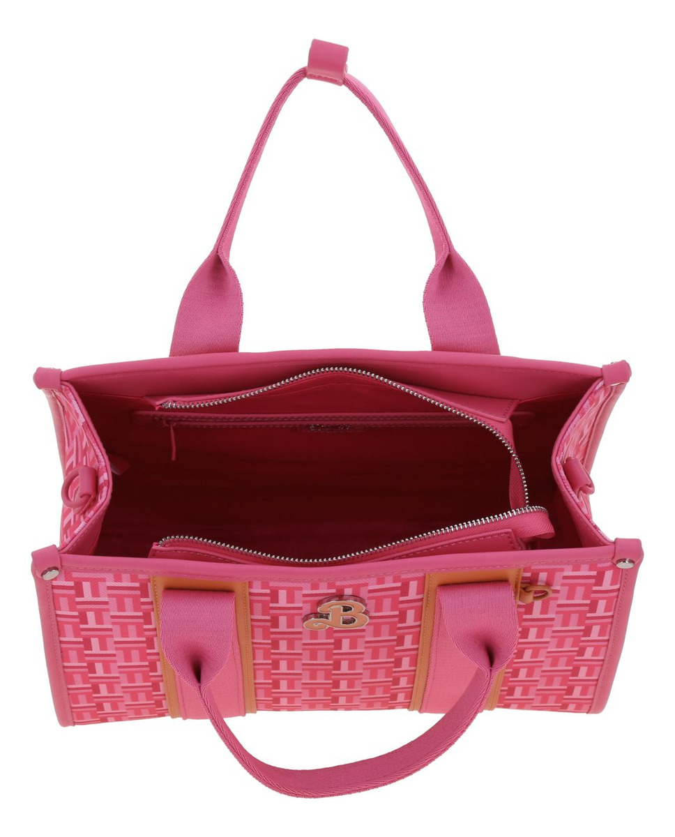 Bolsa Satchel Barbie Gorett Taylor Br25090-p Color Rosa Chicle Correa De Hombro Rosa Chicle - vista 2
