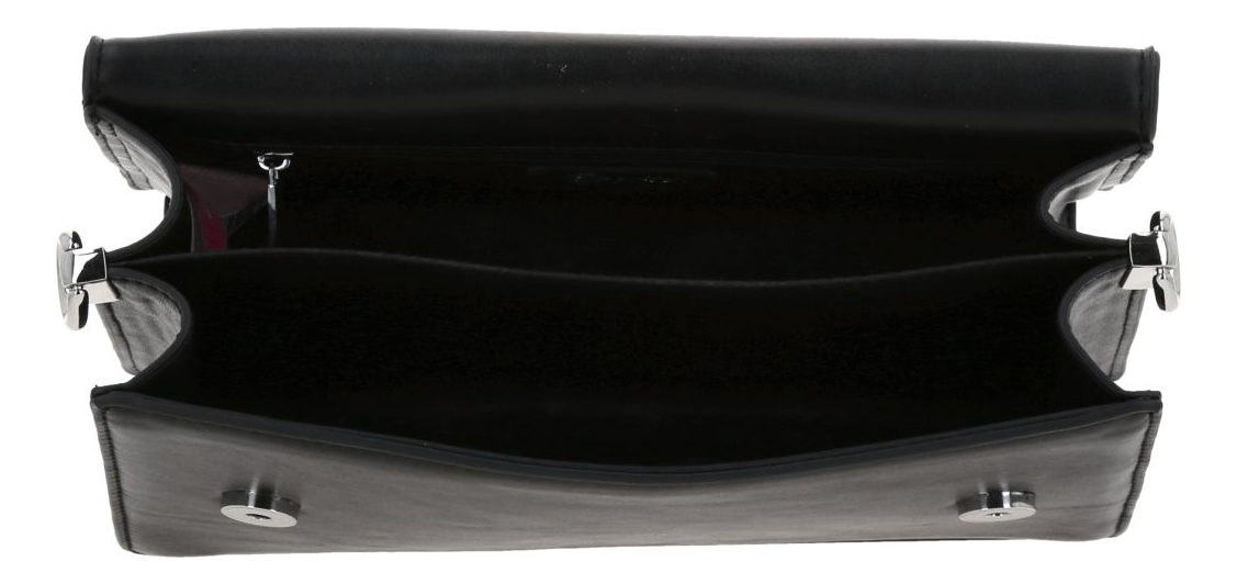 Bolso Baguette Barbie Gorett Color Negro America Br25002-3 Acabado De Los Herrajes Níquel Diseño De La Tela Liso 2