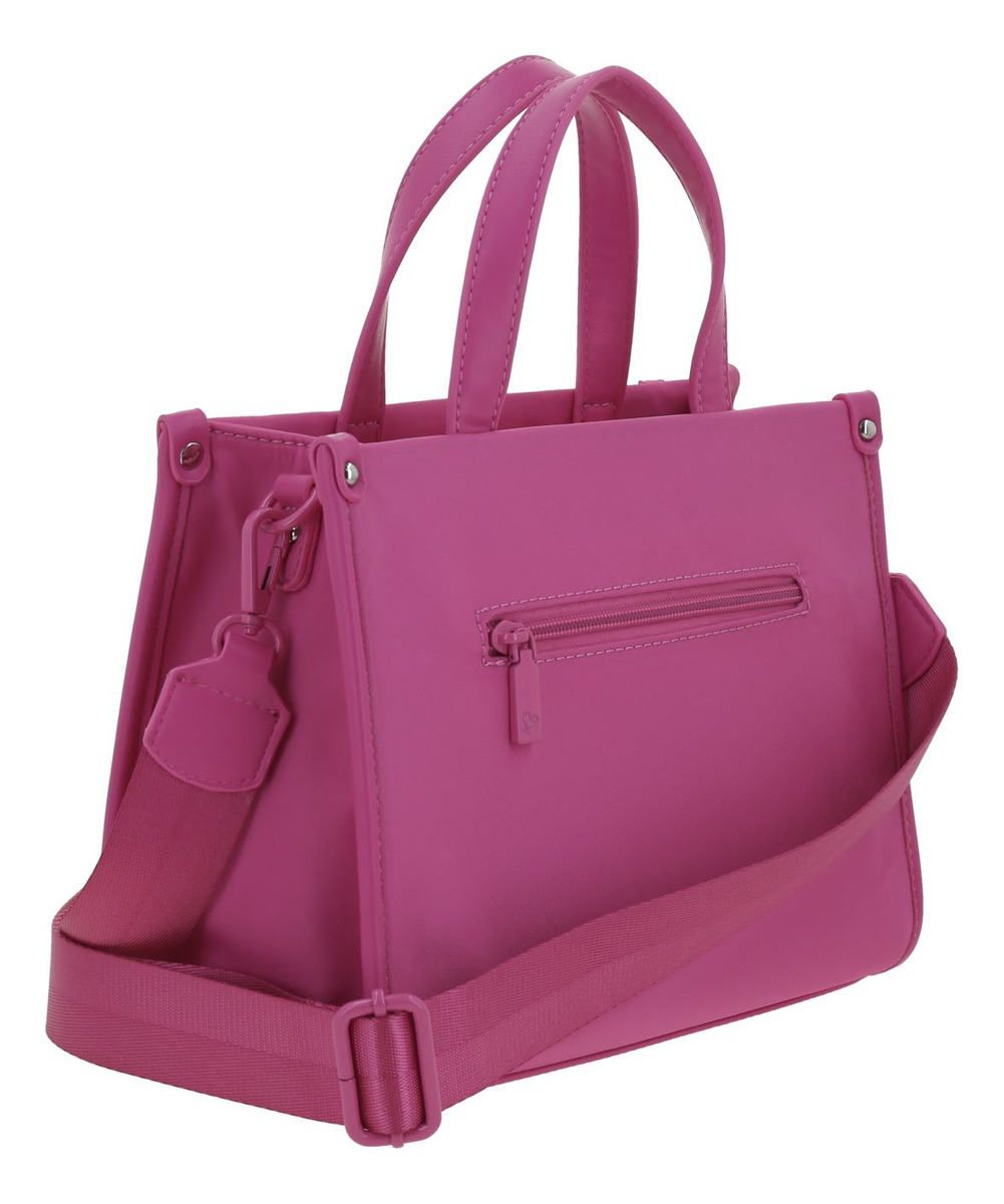 Bolso Chico Satchel Gorett Tay Rosa Para Dama Gs25088-p Acabado De Los Herrajes Níquel Color Rosa Chicle Correa De Hombro Rosa Chicle Diseño De La Tela Liso - vista 2