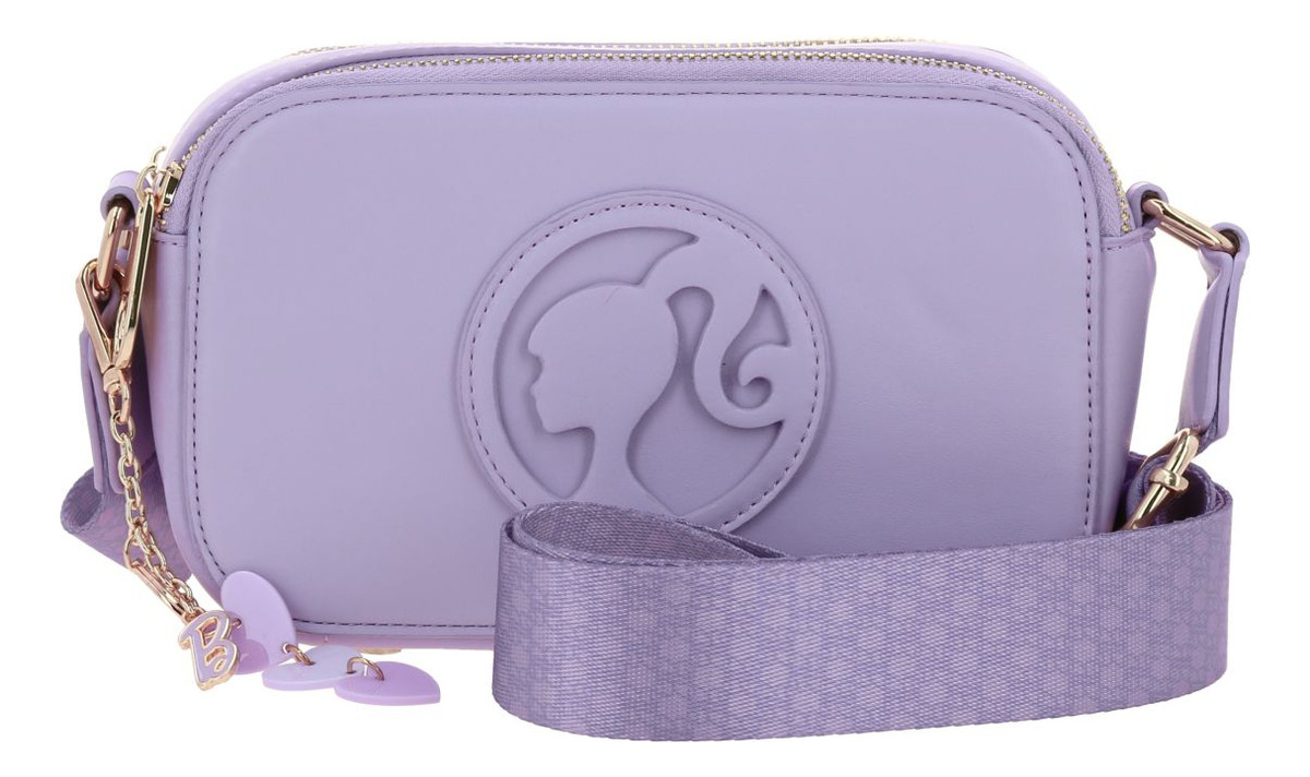 Bolso Crossbody Barbie Gorett Larissa Color Lila Para Dama Acabado De Los Herrajes Níquel Diseño De La Tela Liso