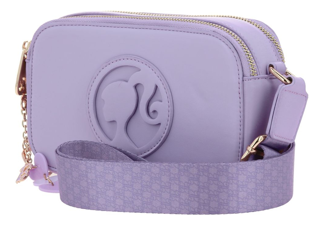 Bolso Crossbody Barbie Gorett Larissa Color Lila Para Dama Acabado De Los Herrajes Níquel Diseño De La Tela Liso 3