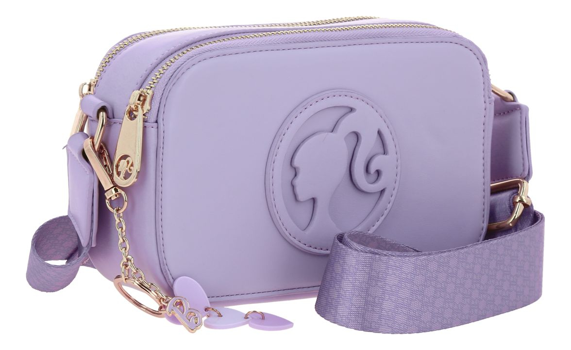 Bolso Crossbody Barbie Gorett Larissa Color Lila Para Dama Acabado De Los Herrajes Níquel Diseño De La Tela Liso - vista 2