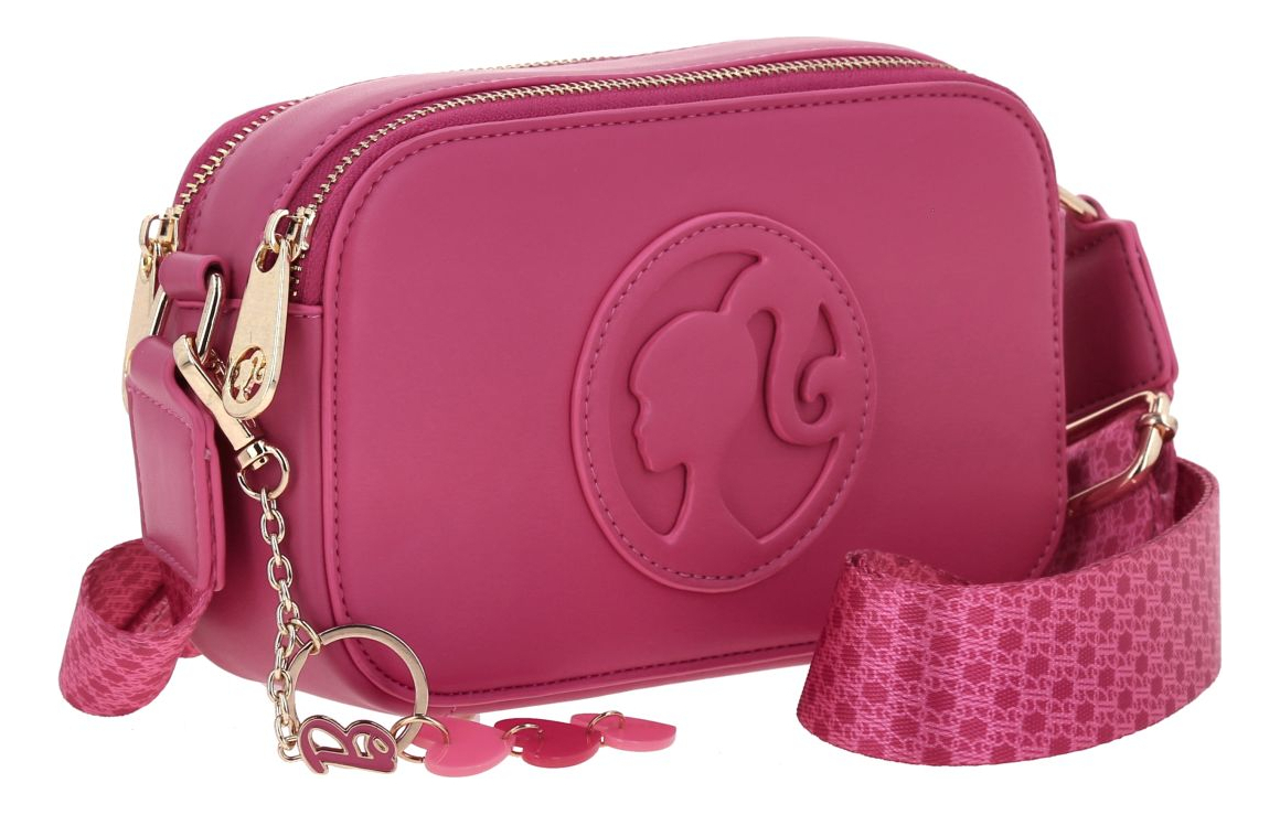 Bolso Crossbody Barbie Gorett Larissa Color Rosa Para Dama Acabado De Los Herrajes Oro Color Rosa Chicle Correa De Hombro Rosa Chicle Diseño De La Tela Liso - vista 2