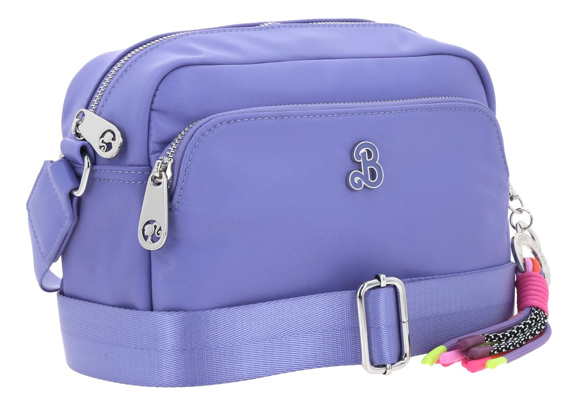 Bolso Crossbody Barbie Gorett Para Dama Color Morado Gia Acabado De Los Herrajes Níquel Diseño De La Tela Liso 2