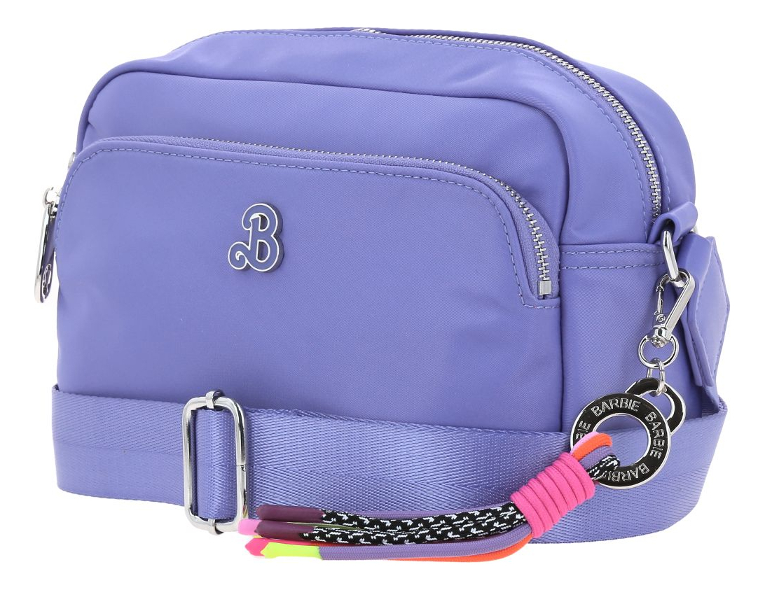 Bolso Crossbody Barbie Gorett Para Dama Color Morado Gia Acabado De Los Herrajes Níquel Diseño De La Tela Liso 3
