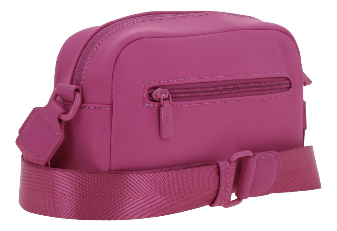 Bolso Crossbody Gorett Tay Color Rosa Dama Asa Ajustable Acabado De Los Herrajes Níquel Color Rosa Chicle Correa De Hombro Rosa Chicle Diseño De La Tela Liso - vista 2