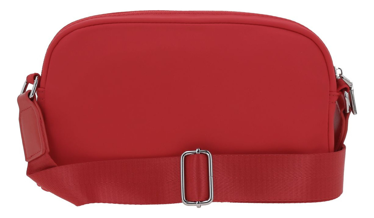 Bolso Crossbody Madison Chenson Julia Color Rojo Para Dama Acabado De Los Herrajes Níquel Diseño De La Tela Liso 2