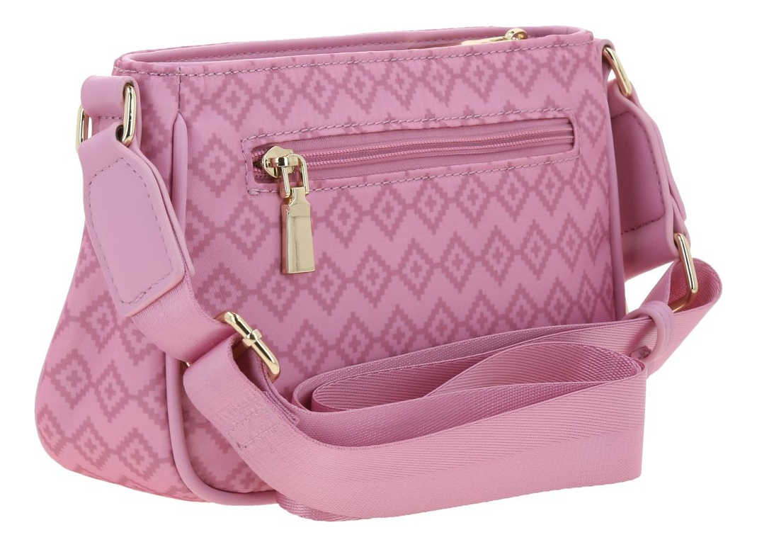 Bolso Crossbody Madison Xochitl Md25100-p Rosa Asa Larga Acabado De Los Herrajes Níquel Diseño De La Tela Liso 5