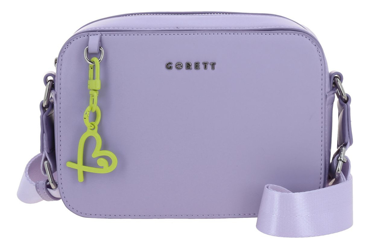 Bolso Crossbody Mediano Gorett Chenson Lizzie Para Dama Lila Acabado De Los Herrajes Níquel Diseño De La Tela Liso