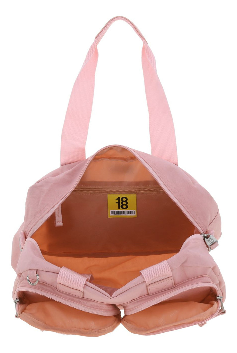 Bolso De Mano Y Hombro Chenson 1818 Zilp Grande Color Rosa Acabado De Los Herrajes Níquel Diseño De La Tela Lisa 3