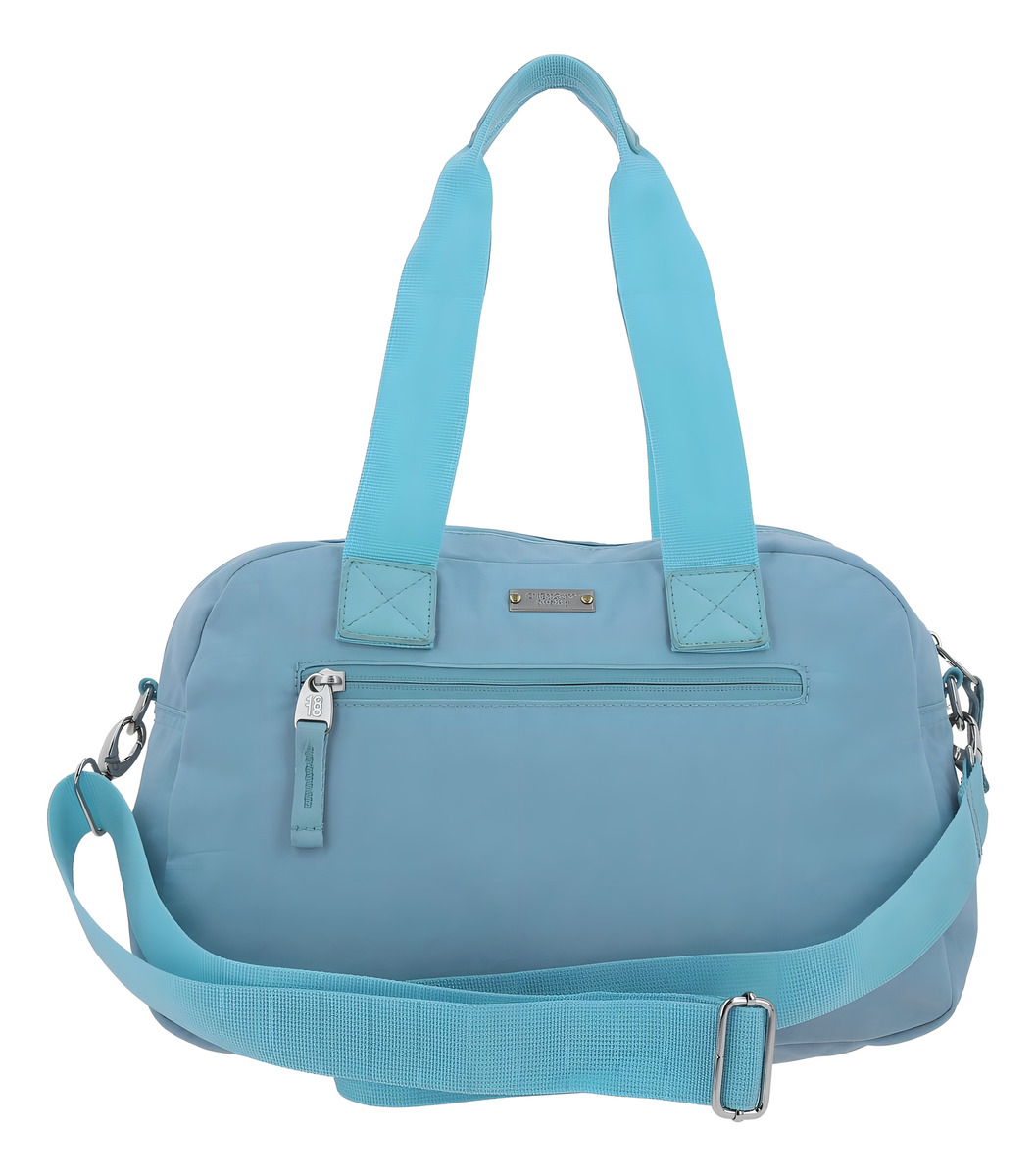 Bolso De Mano Y Hombro Grande Chenson 1818 Zilp Color Azul Acabado De Los Herrajes Níquel Color Azul Acero Correa De Hombro Azul Acero Diseño De La Tela Lisa - vista 2