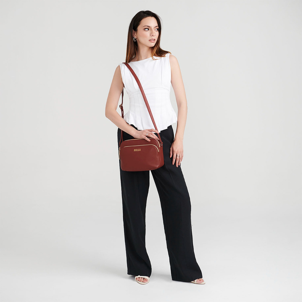 Bolso Hombro Chenson Madison Modelo Floresiamd25114-m Marron - vista 2