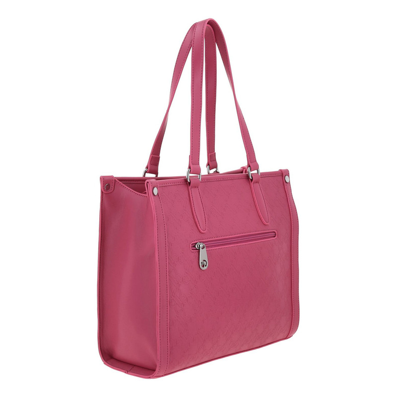 Bolso Tote Barbie Gorett Color Rosa America Br25001-p Acabado De Los Herrajes Níquel Color Rosa Chicle Correa De Hombro Rosa Chicle Diseño De La Tela Liso - vista 2