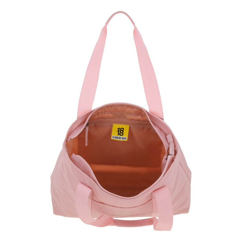 Bolso Tote Grande Chenson 1818 Zilp Impermeable Color Rosa Acabado De Los Herrajes Níquel Diseño De La Tela Lisa 2