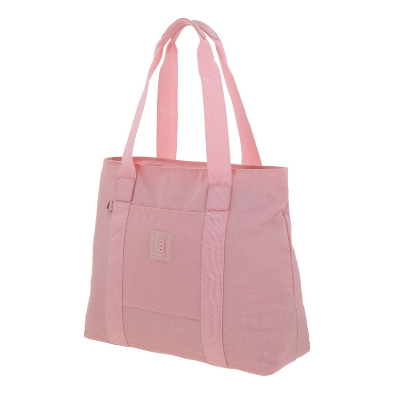 Bolso Tote Grande Chenson 1818 Zilp Impermeable Color Rosa Acabado De Los Herrajes Níquel Diseño De La Tela Lisa 3