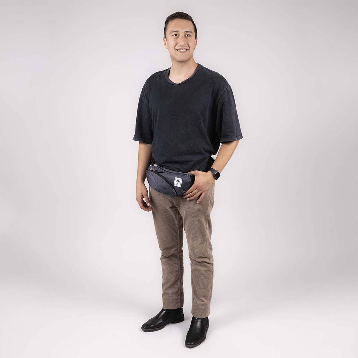 Cangurera Chenson Original Modelo Guru 1818 1866553-2 Gris - vista 2