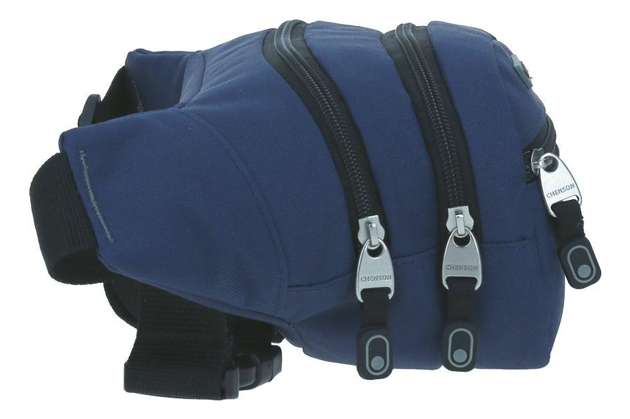 Cangurera Chenson Pro Viaje Raze Unisex Azul Chico Doble Com 5
