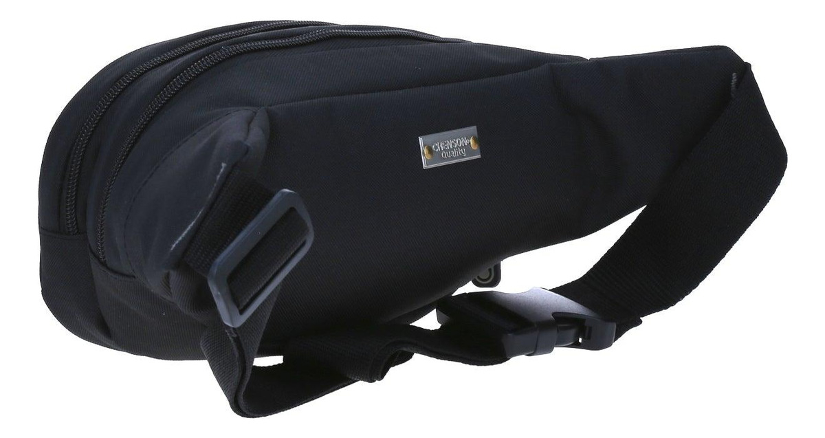 Cangurera Chenson Pro Viaje Raze Unisex Negro Chico Doble Co 3