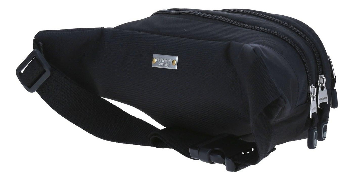 Cangurera Chenson Pro Viaje Raze Unisex Negro Chico Doble Co 4